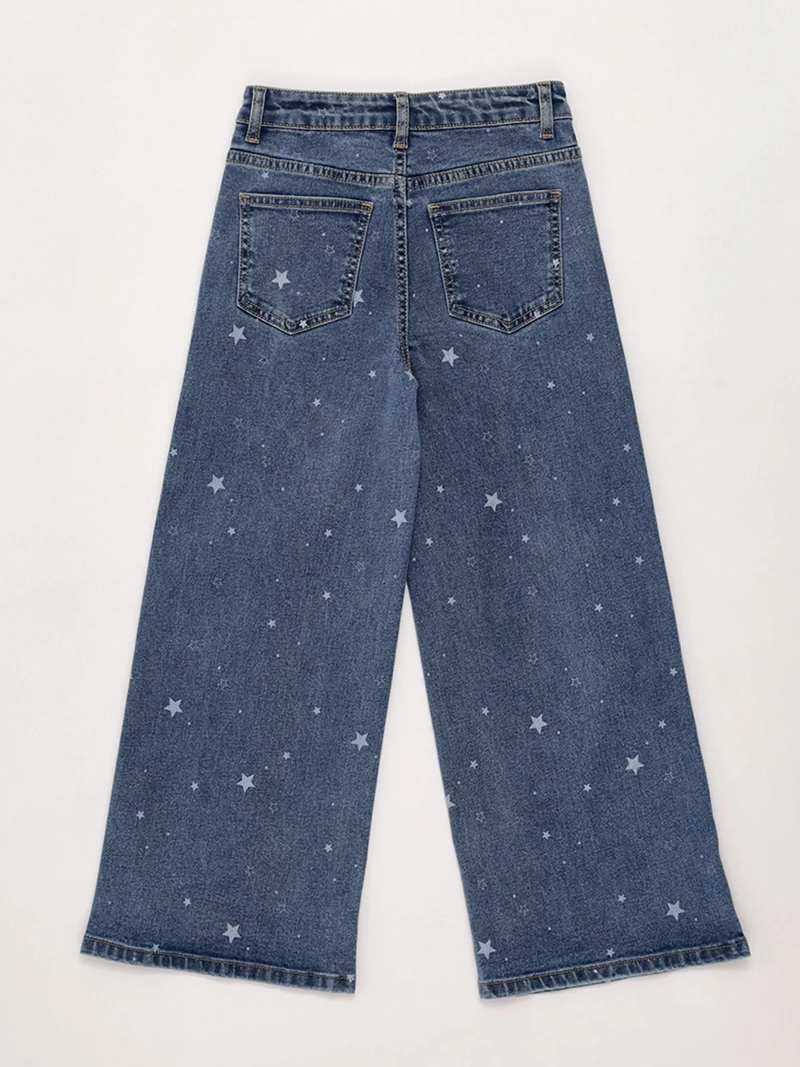 JEANS NIÑA HARVEST ALGODÓN WIDE PRINT - 4