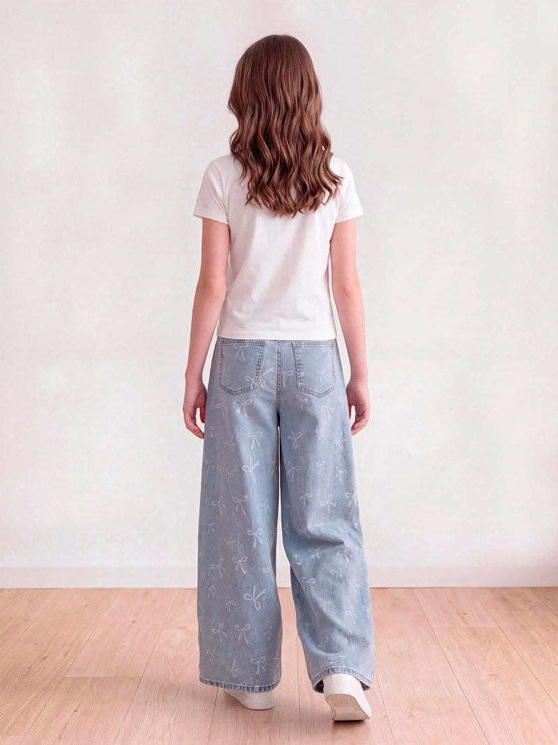 JEANS NIÑA INDEX TEEN ALGODÓN WIDE PRINT - 2