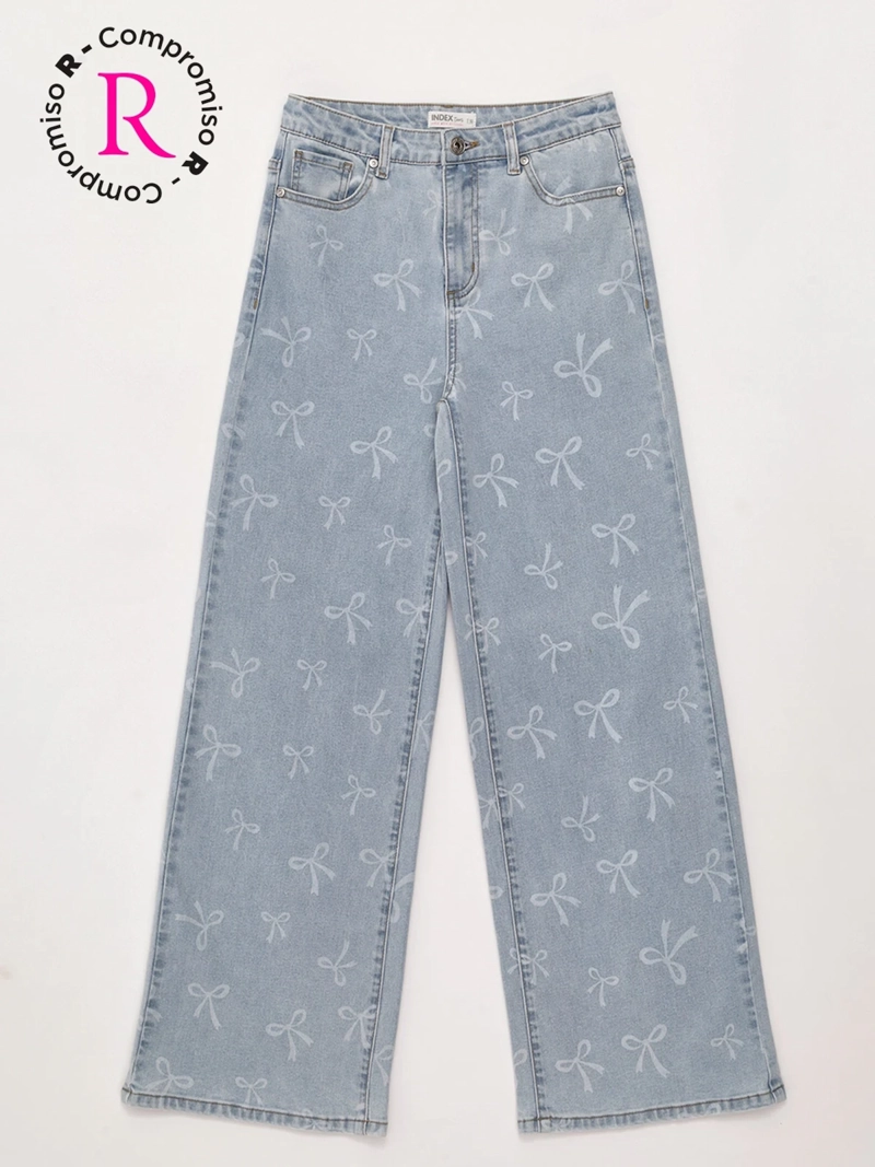 JEANS NIÑA INDEX TEEN ALGODÓN WIDE PRINT - 3