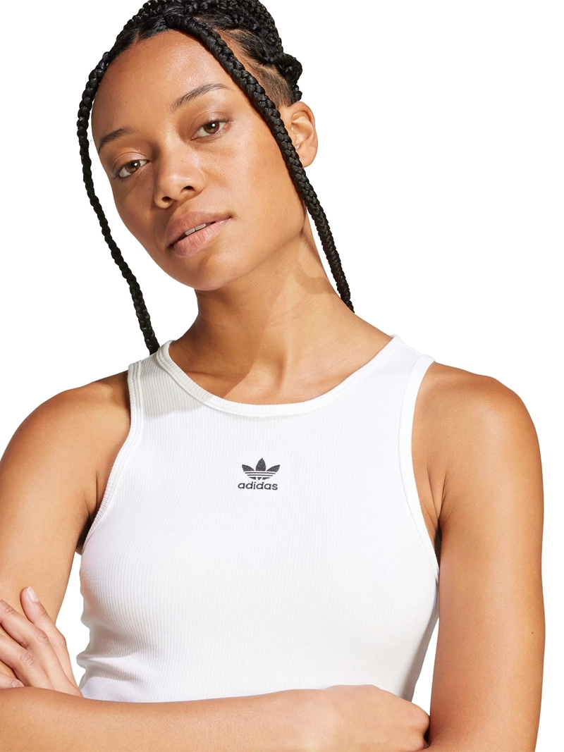 POLERA MUJER ADIDAS ALGODÓN RIB TANK - 5
