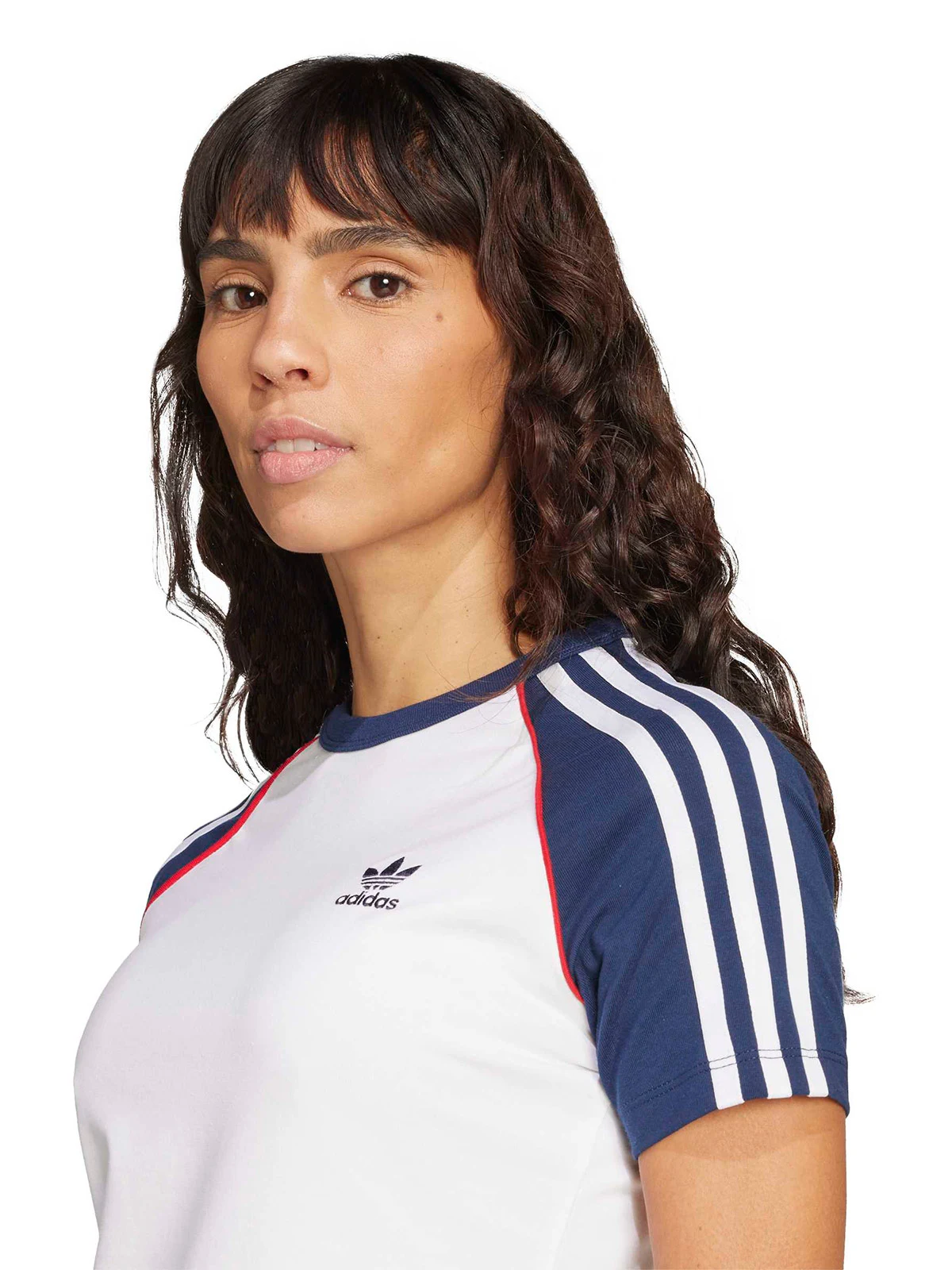 POLERA MUJER ADIDAS ORIGINALS ALGODÓN 3 TIRAS RAGLÁN SLIM - 5