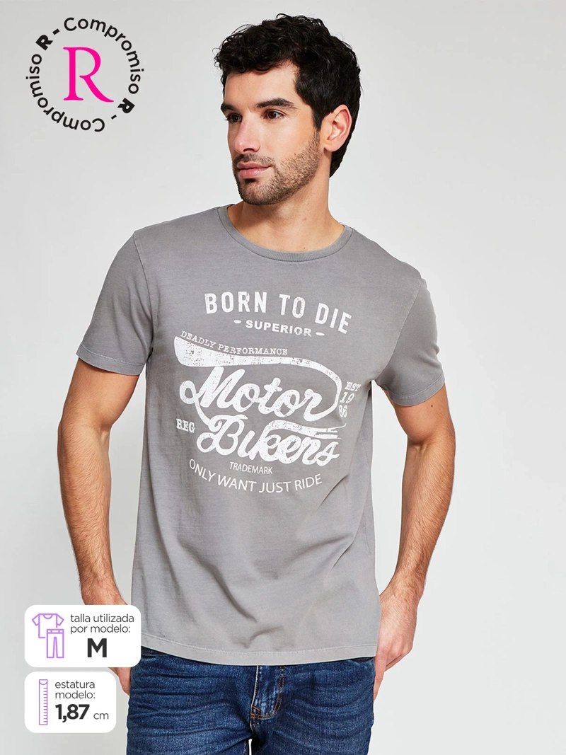 POLERA HOMBRE BARBADOS ALGODÓN MANGA CORTA ESTAMPADA