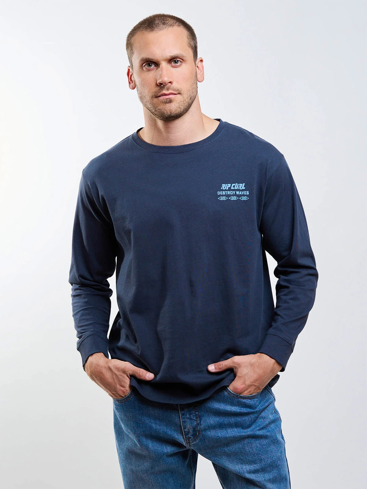 POLERA HOMBRE RIP CURL ALGODÓN MANGA LARGA - 1