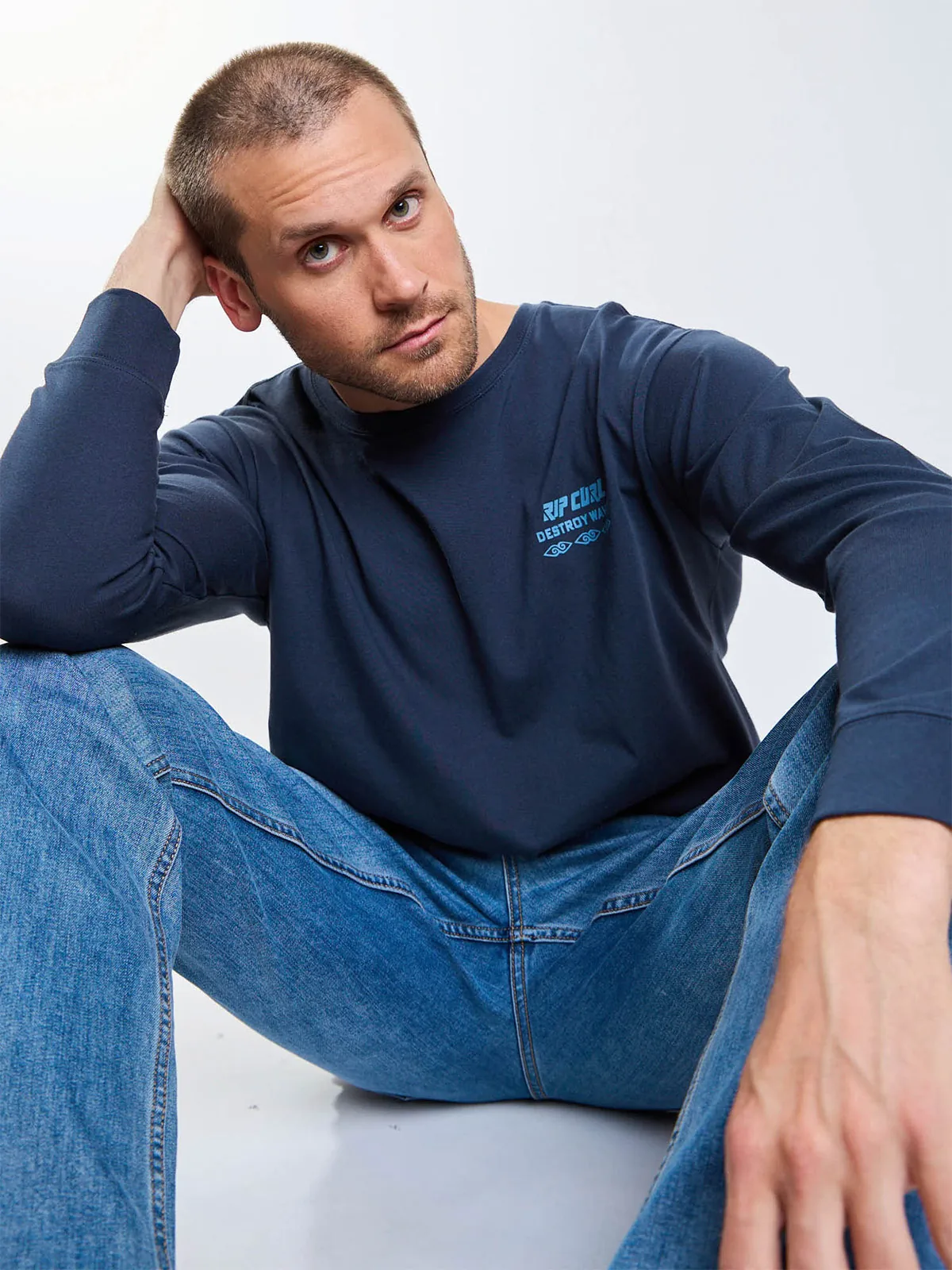 POLERA HOMBRE RIP CURL ALGODÓN MANGA LARGA - 5
