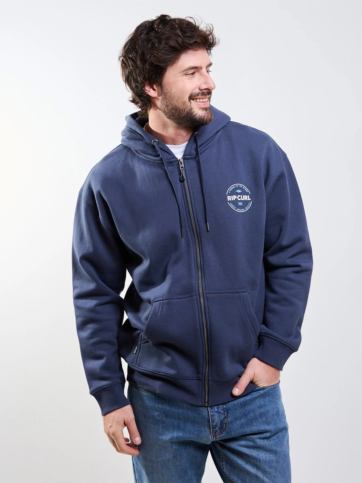 POLERÓN HOMBRE RIP CURL ALGODÓN FULL ZIPPER