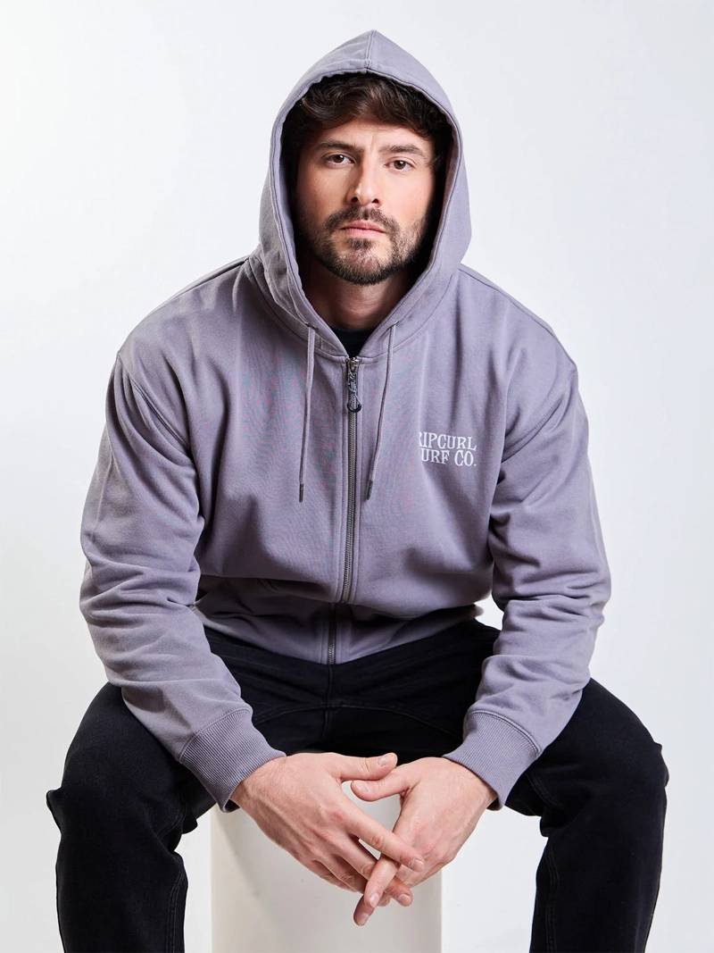 POLERÓN HOMBRE RIP CURL ALGODÓN FULL ZIPPER