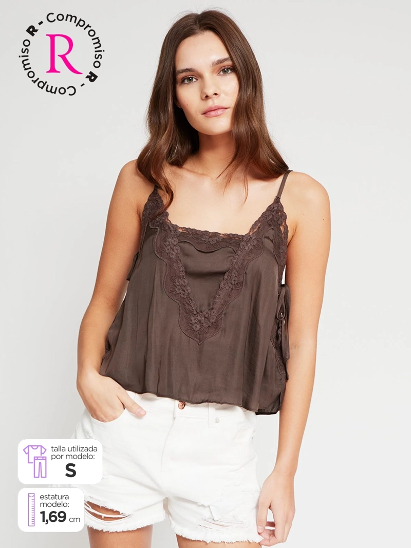BLUSA MUJER BARBADOS ENCAJE - 1