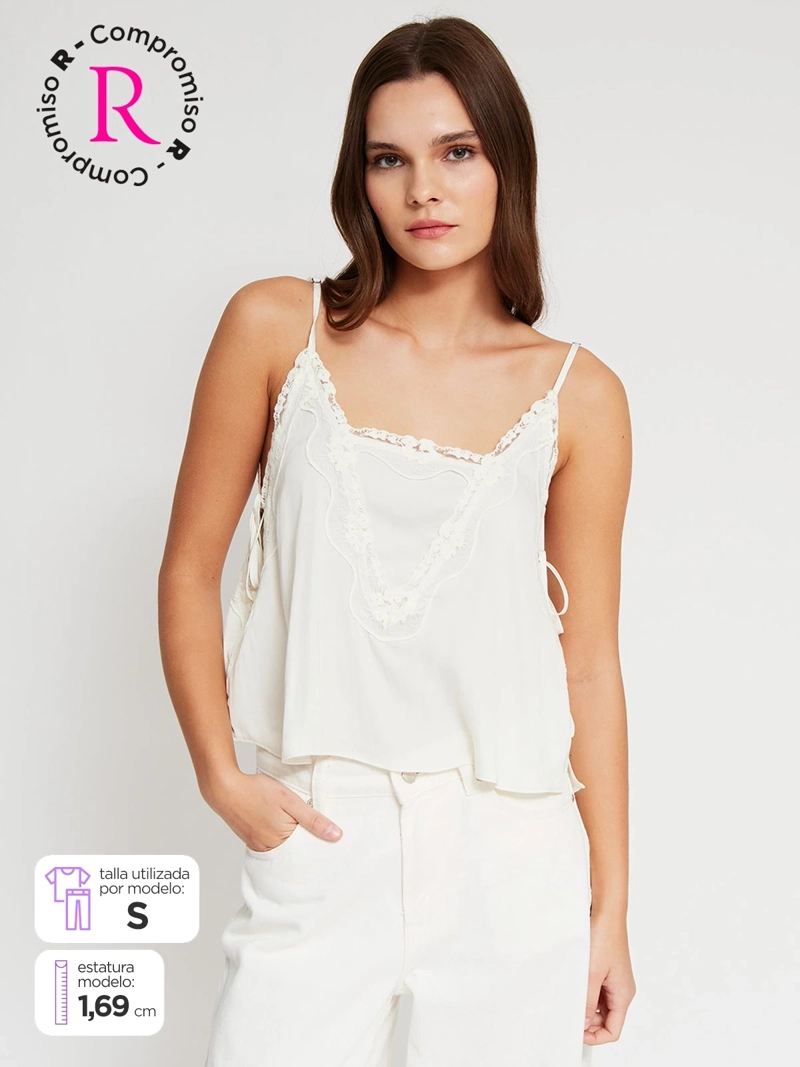 BLUSA MUJER BARBADOS ENCAJE