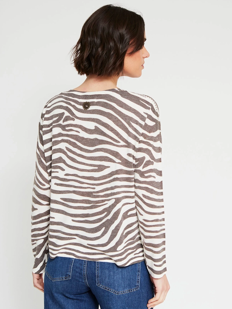 SWEATER MUJER TATIENNE CUELLO REDONDO ESTAMPADO - 2
