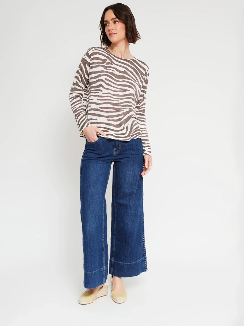 SWEATER MUJER TATIENNE CUELLO REDONDO ESTAMPADO - 4