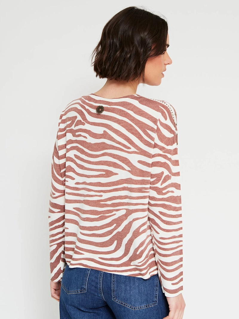 SWEATER MUJER TATIENNE CUELLO REDONDO ESTAMPADO - 2
