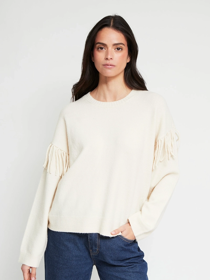 SWEATER MUJER INDEX MANGA LARGA FLECOS - 2
