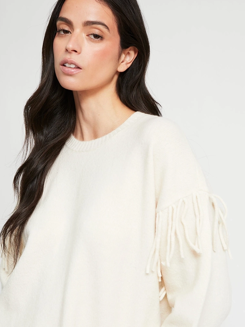 SWEATER MUJER INDEX MANGA LARGA FLECOS - 4