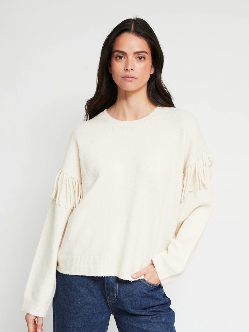 SWEATER MUJER INDEX MANGA LARGA FLECOS - 2