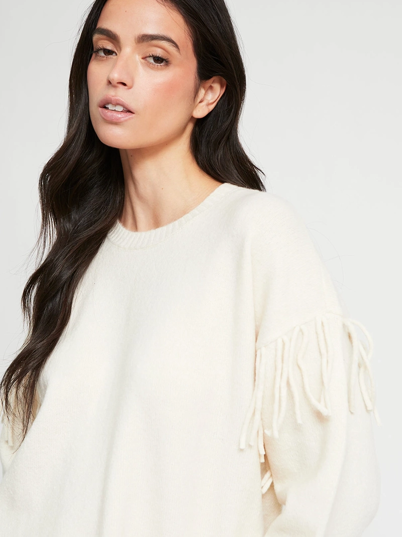 SWEATER MUJER INDEX MANGA LARGA FLECOS - 4