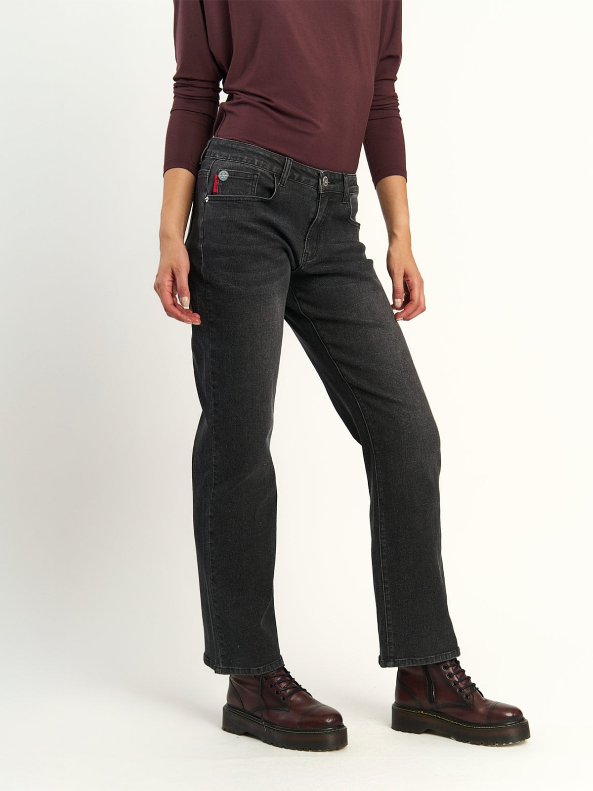 JEANS MUJER ELLUS ALGODÓN TIRO ALTO - 3