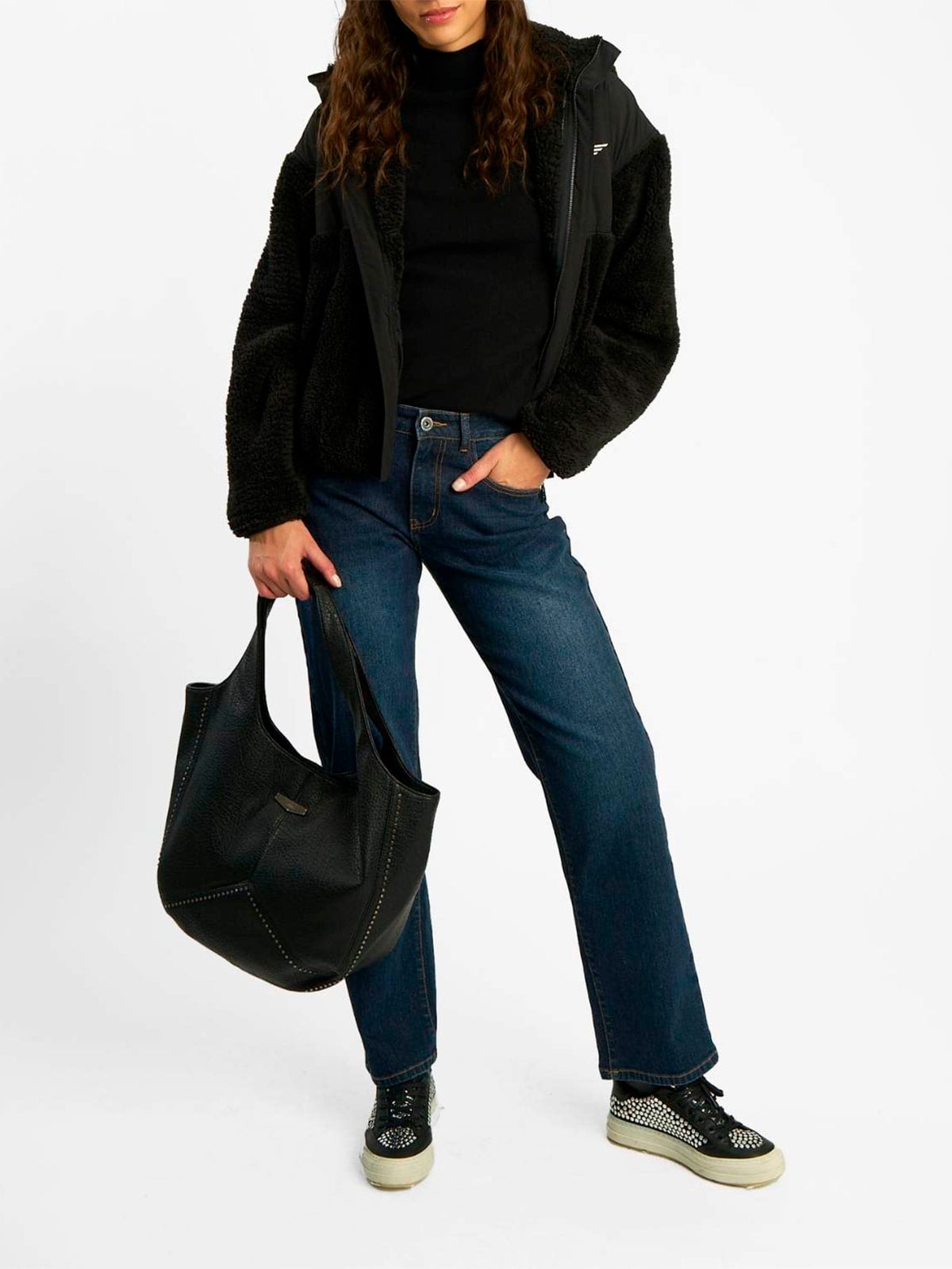 JEANS MUJER ELLUS ALGODÓN TIRO ALTO - 1