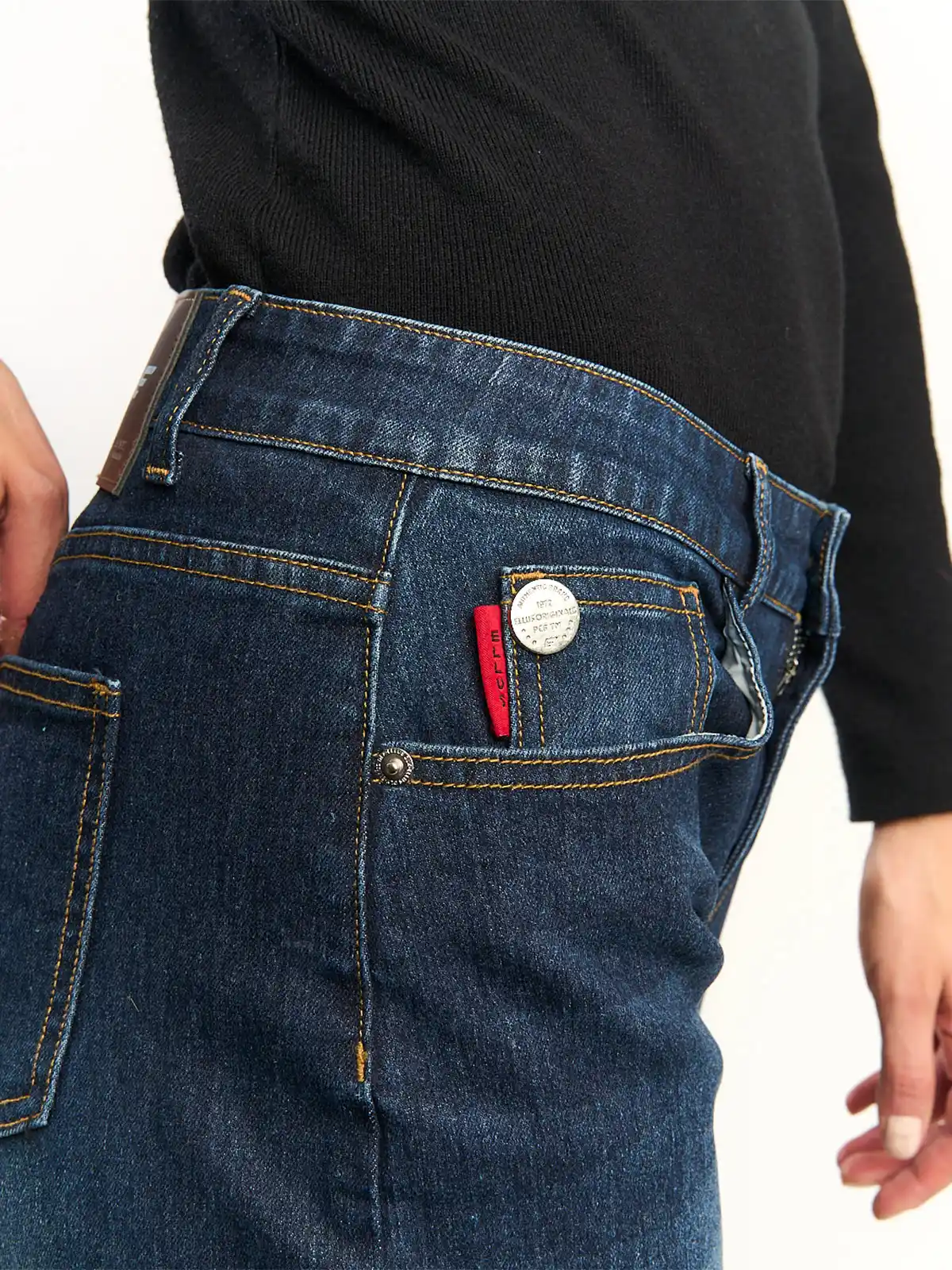 JEANS MUJER ELLUS ALGODÓN TIRO ALTO - 5