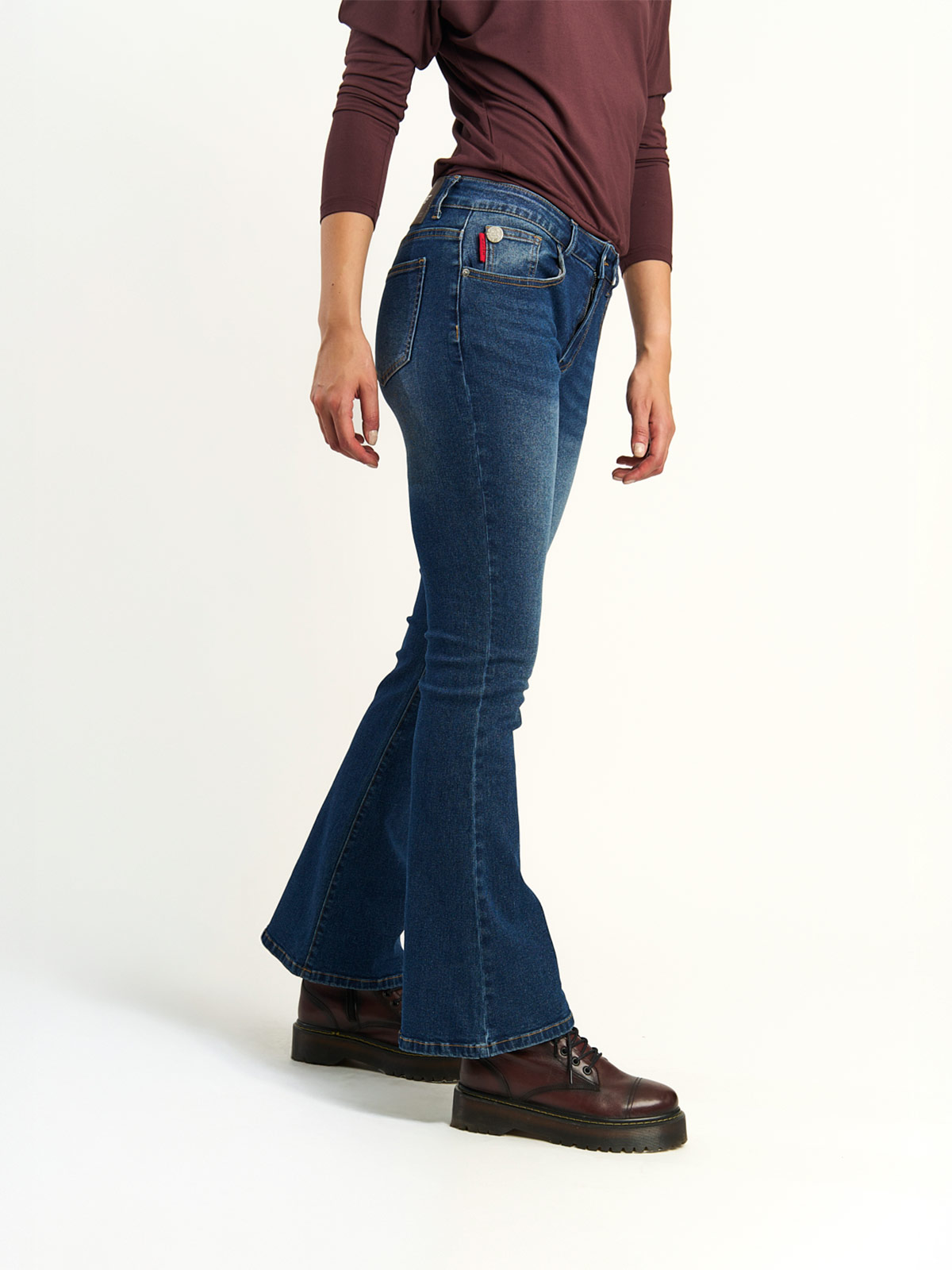 JEANS MUJER ELLUS ALGODÓN TIRO MEDIO - 3