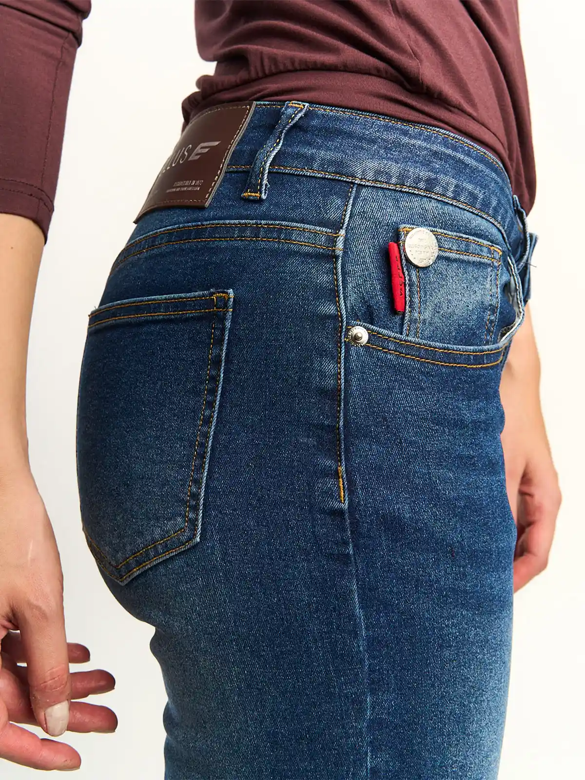 JEANS MUJER ELLUS ALGODÓN TIRO MEDIO - 5