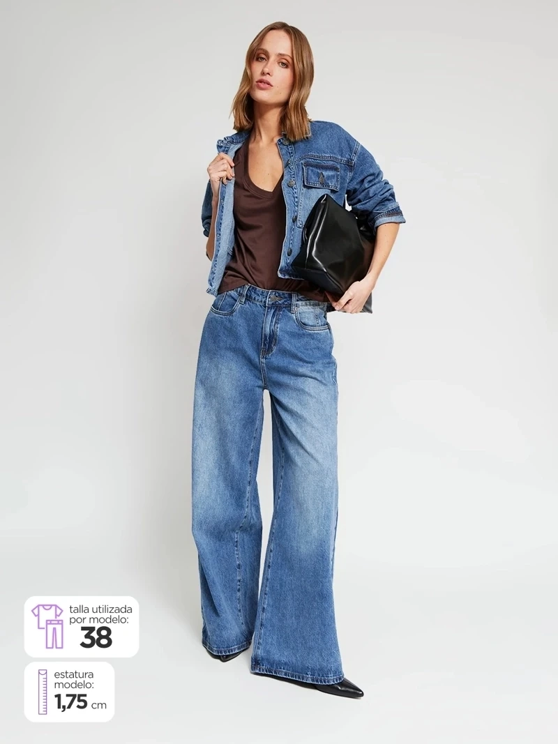 JEANS MUJER MARIA CHER X MARQUIS ALGODÓN HYPER WIDE LEG - 2