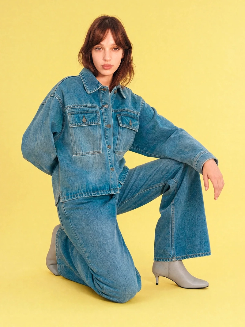 CHAQUETA MUJER MARIA CHER X MARQUIS ALGODÓN CROPPED FLUIDA - 1