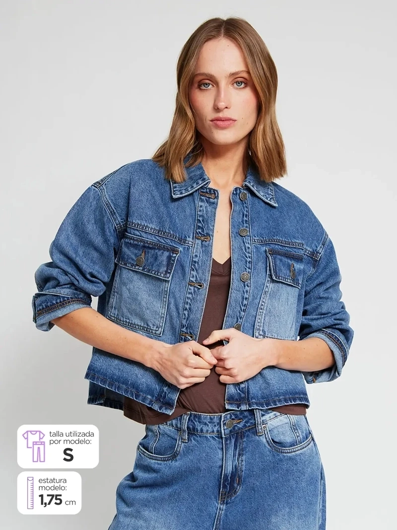 CHAQUETA MUJER MARIA CHER X MARQUIS ALGODÓN CROPPED FLUIDA - 2