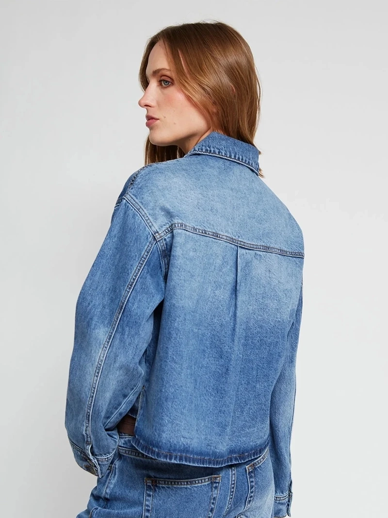 CHAQUETA MUJER MARIA CHER X MARQUIS ALGODÓN CROPPED FLUIDA - 4