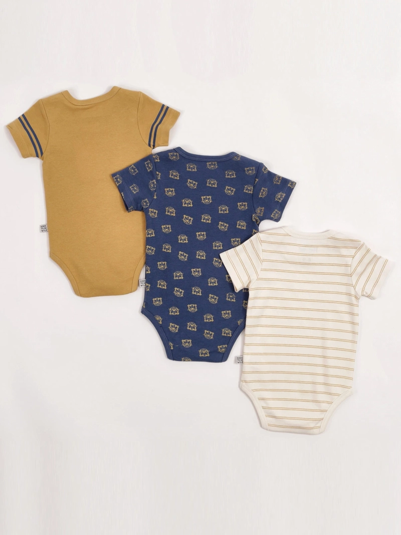PACK X3 BODY NIÑO BABY HARVEST ALGODÓN MANGA CORTA - 2