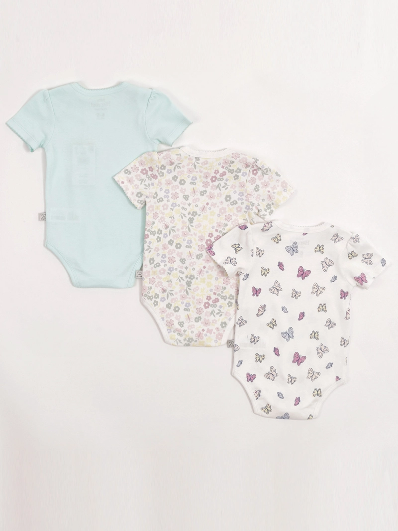PACK X3 BODY NIÑA BABY HARVEST ALGODÓN MANGA CORTA - 2