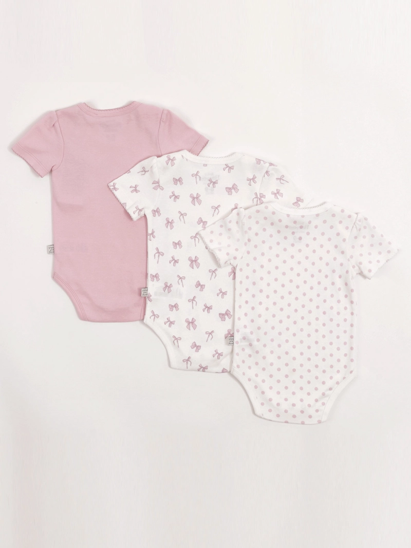 PACK X3 BODY NIÑA BABY HARVEST ALGODÓN MANGA CORTA - 2