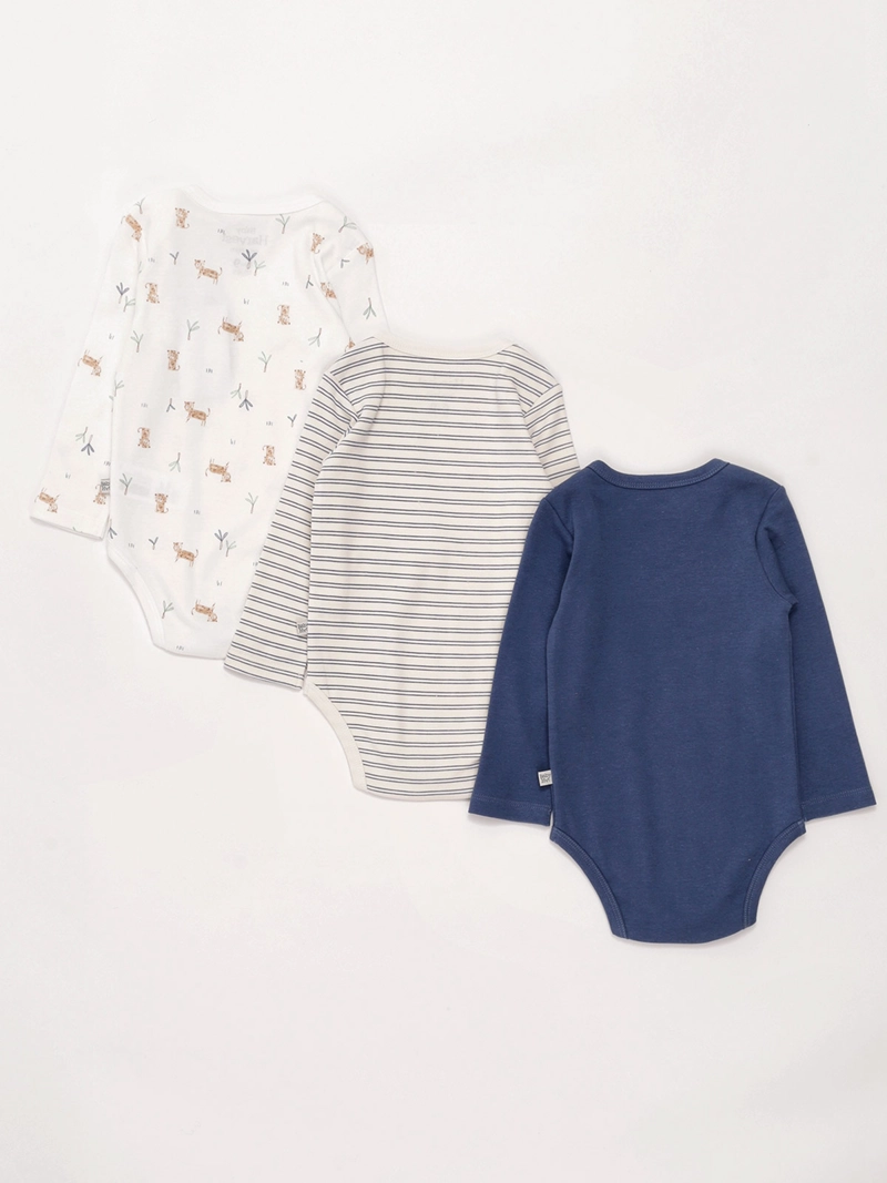 PACK X3 BODY NIÑO BABY HARVEST ALGODÓN  - 2
