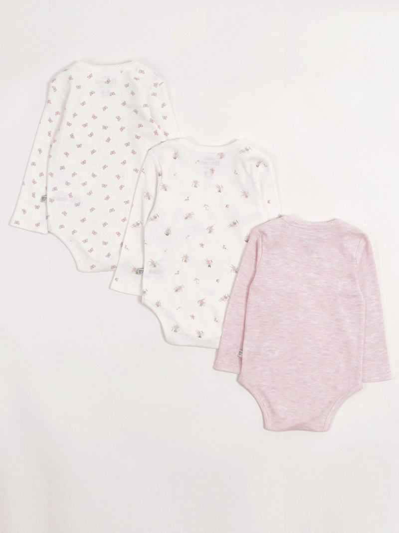 PACK X3 BODY NIÑA BABY HARVEST ALGODÓN  - 2