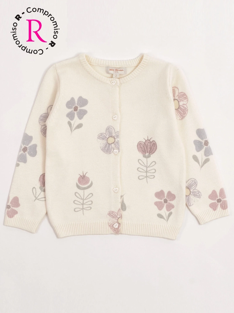 SWEATER NIÑA BABY HARVEST ABOTONADO ESTAMPADO - 1