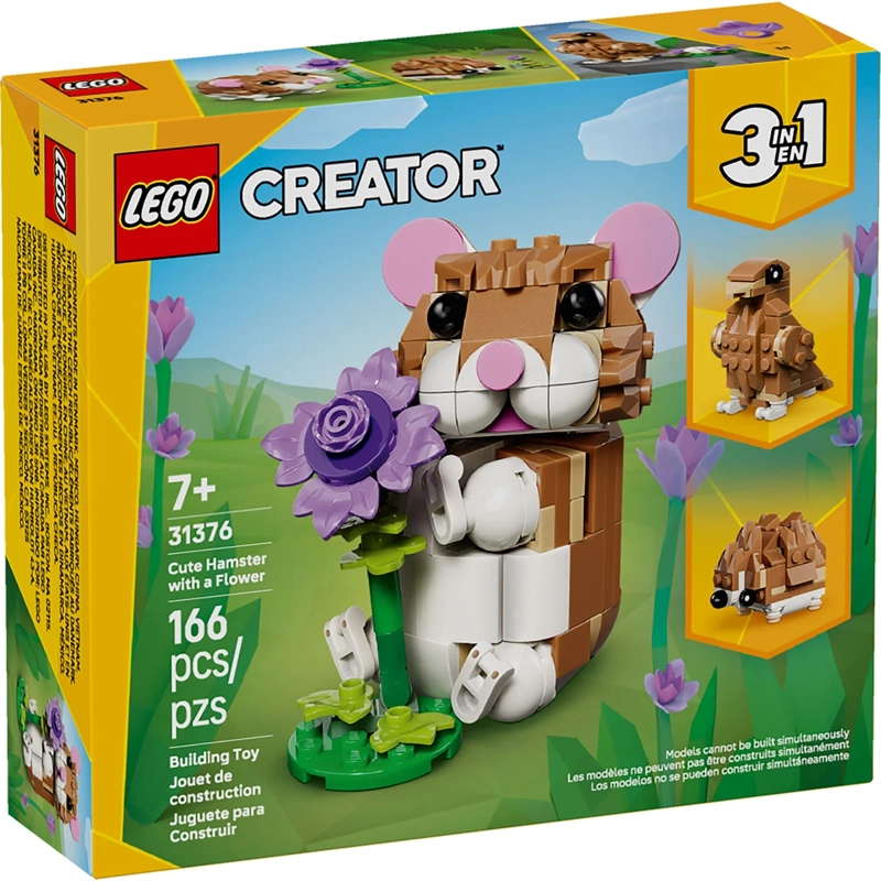 BLOQUES DE CONSTRUCCIÓN LEGO 31376 LINDO HAMSTER CON FLOR - 2