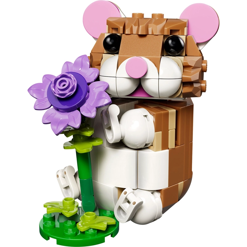 BLOQUES DE CONSTRUCCIÓN LEGO 31376 LINDO HAMSTER CON FLOR - 3