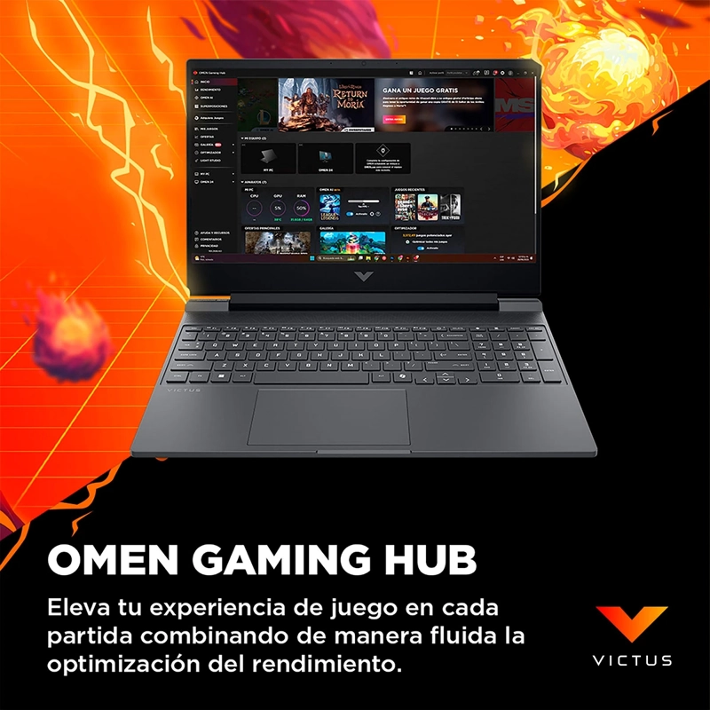NOTEBOOK HP GAMER VICTUS 15-FB3000LA AMD RYZEN 5 16GB RAM 512GB SSD NVIDIA RTX 3050 15.6” - 8