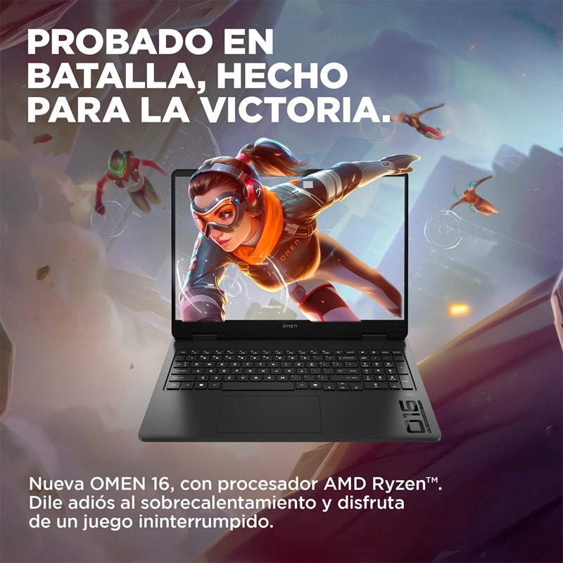 NOTEBOOK GAMER HP OMEN 16-AP0002LA AMD RYZEN AI 7 16GB RAM NVIDIA GEFORCE RTX5060 1TB SSD 16" 2K - 8