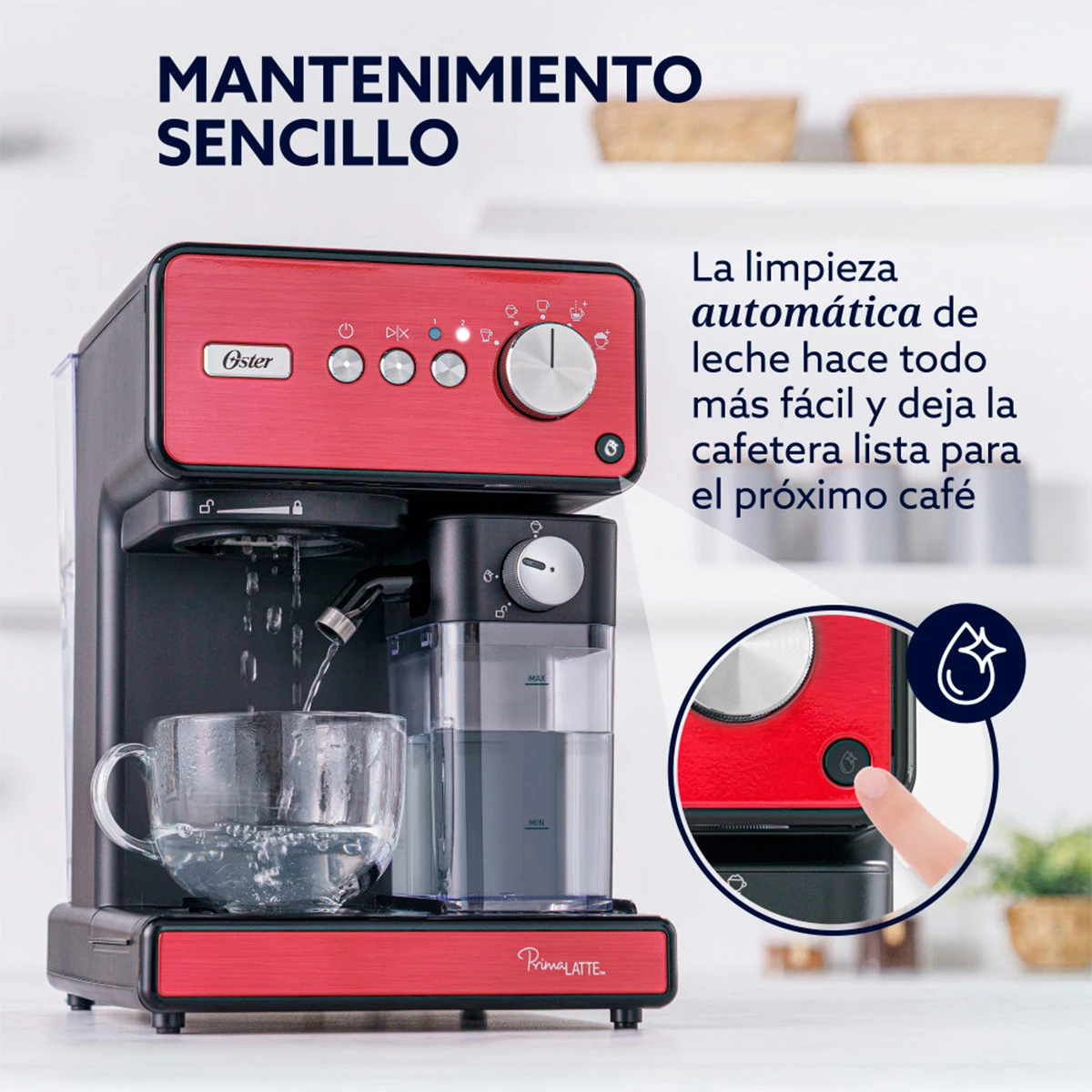 CAFETERA OSTER PRIMALATTE ROJA - 7