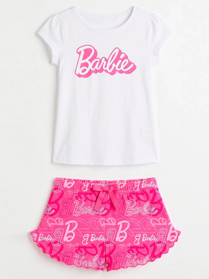 PIJAMA NIÑA BARBIE LOGO