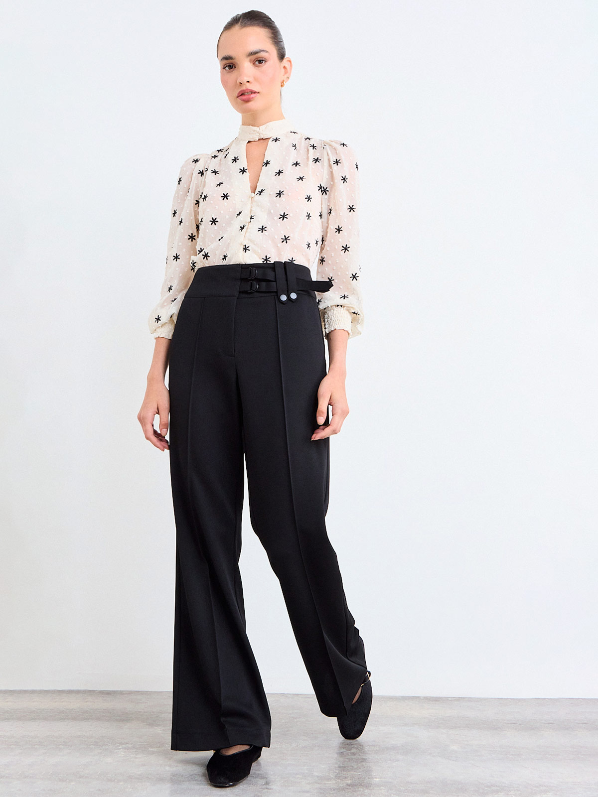 PANTALÓN MUJER IO FLARE HEBILLA - 1