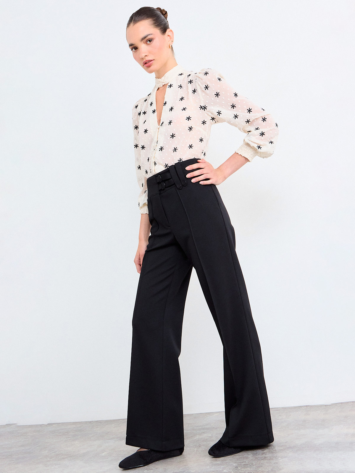 PANTALÓN MUJER IO FLARE HEBILLA - 2