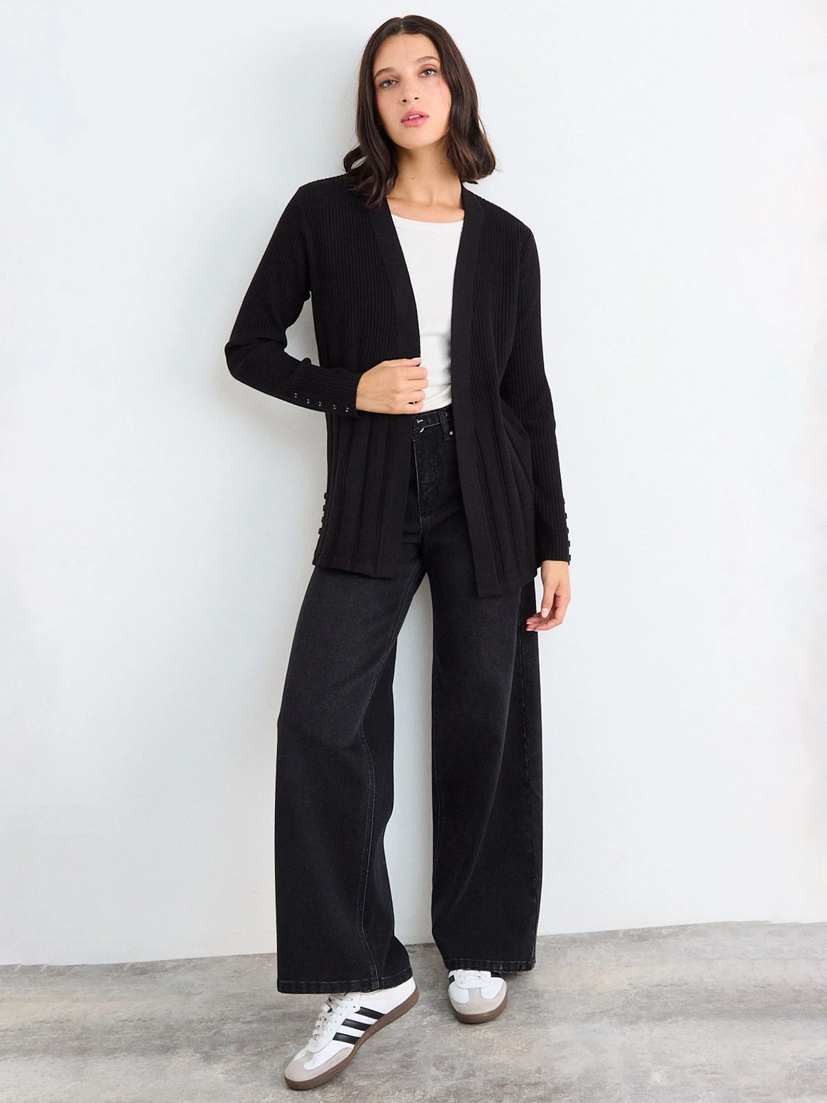 CARDIGAN MUJER IO TEJIDO LISO - 1