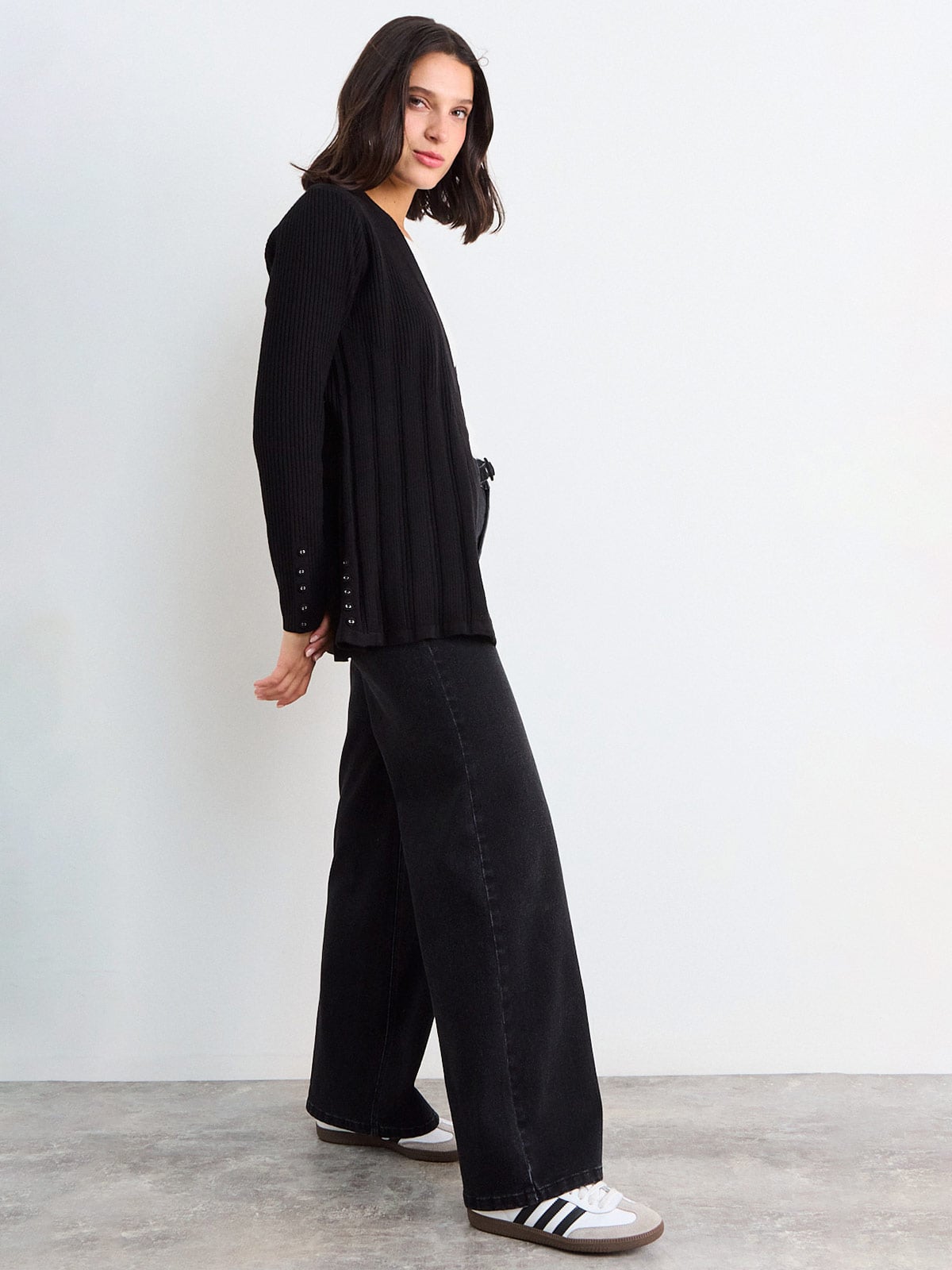 CARDIGAN MUJER IO TEJIDO LISO - 2