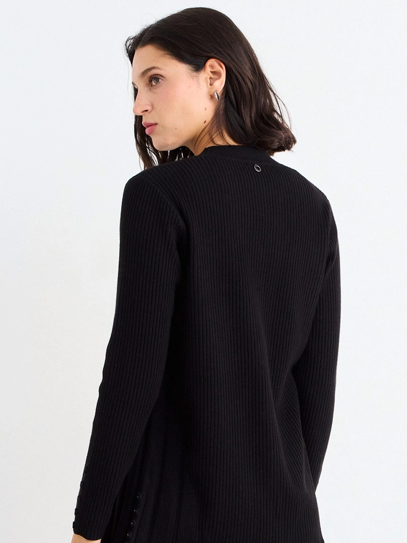 CARDIGAN MUJER IO TEJIDO LISO - 4
