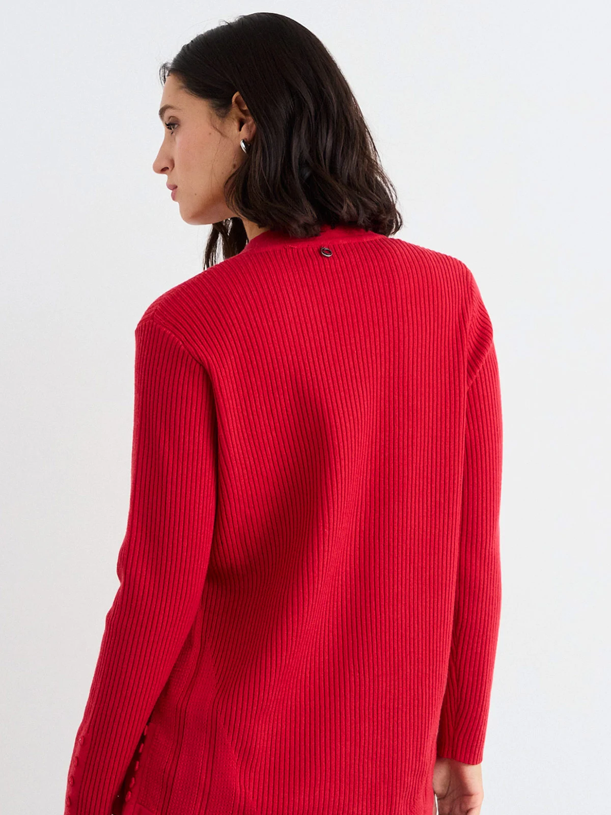 CARDIGAN MUJER IO TEJIDO LISO - 4