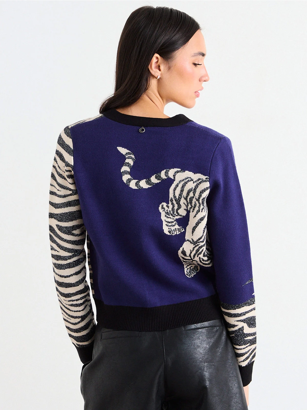 CARDIGAN MUJER IO CROP JACQUARD - 4