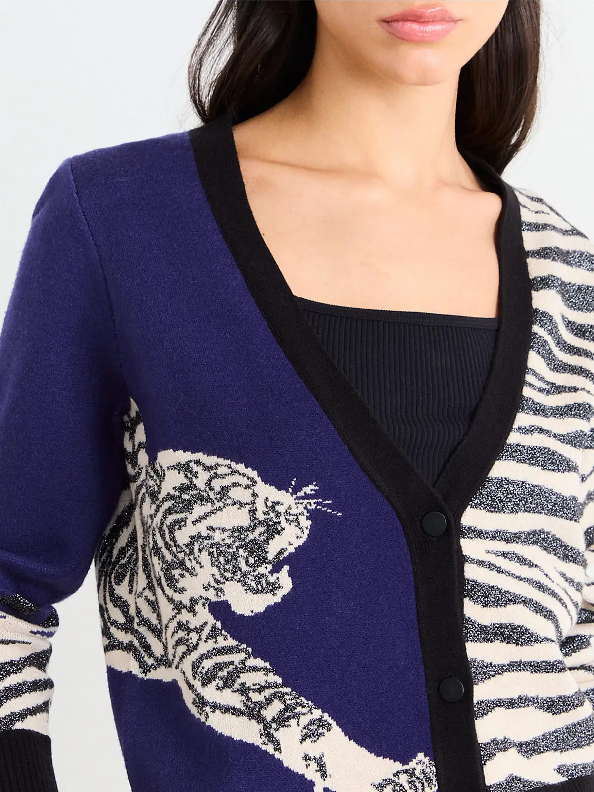 CARDIGAN MUJER IO CROP JACQUARD - 5