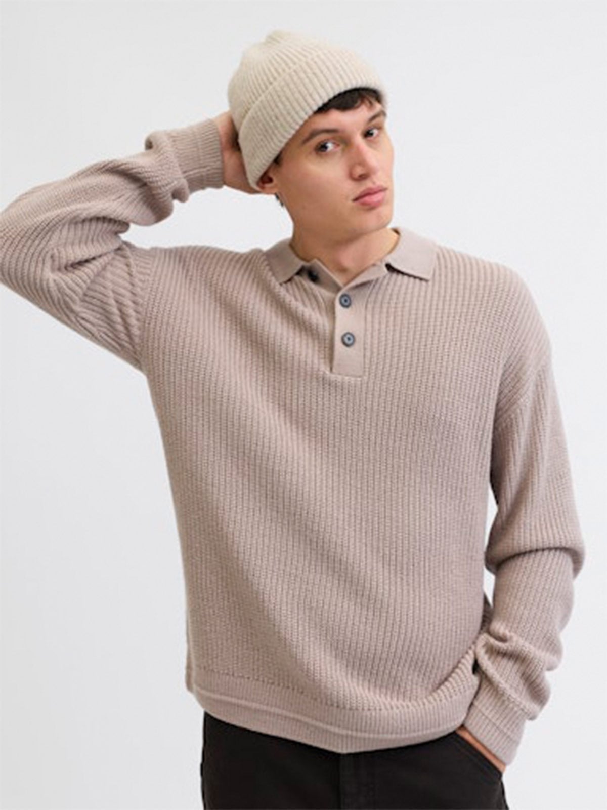 POLERA HOMBRE JACK & JONES MANGA LARGA - 3