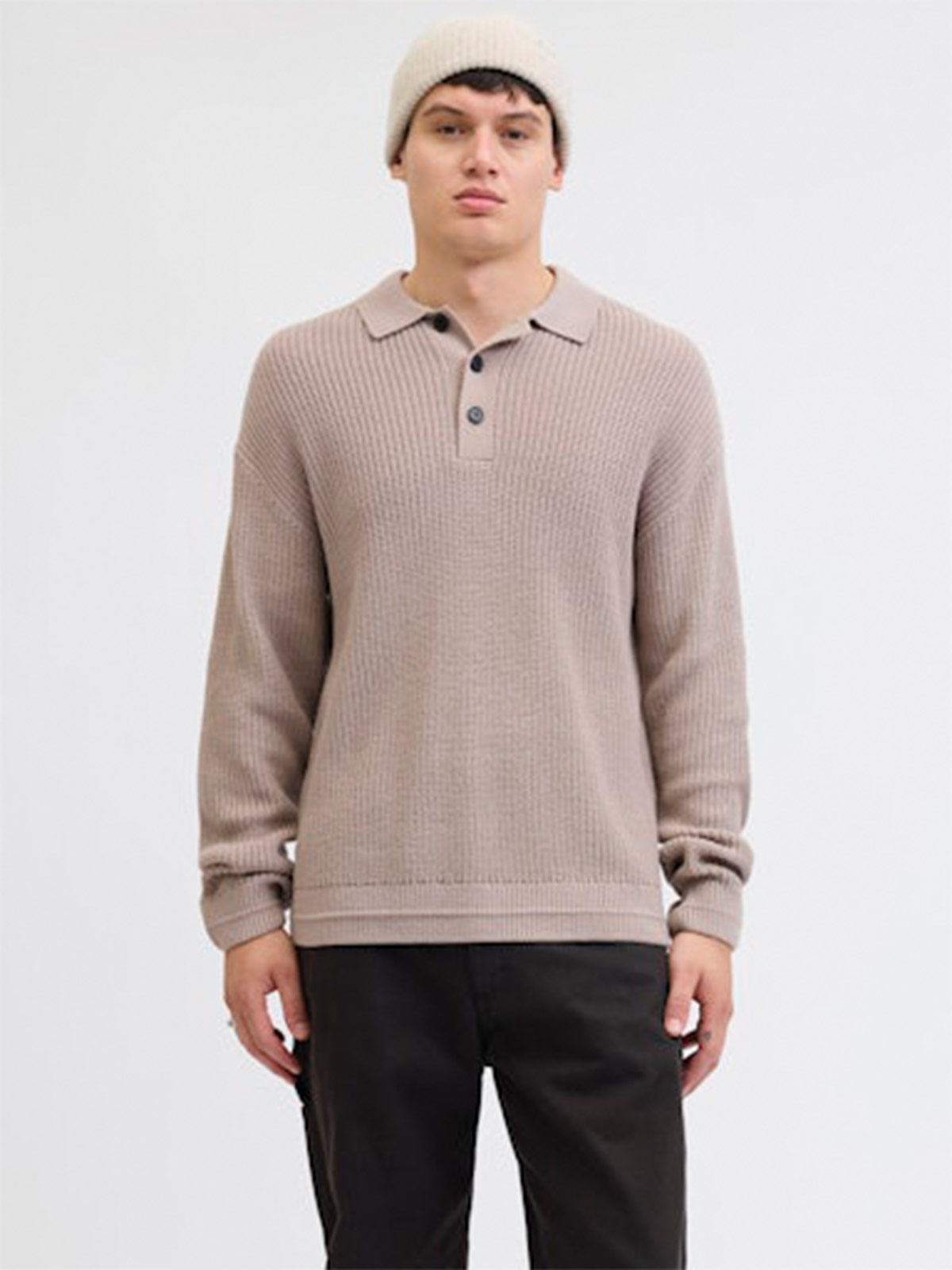 POLERA HOMBRE JACK & JONES MANGA LARGA - 1